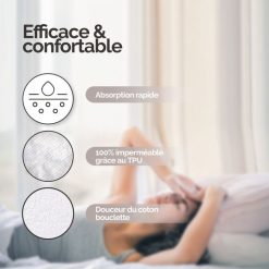 Promo ❤️ VIVEZEN Alèse, Protège Matelas Imperméable Et Respirant - Coton Et TPU - 140 X 200 Cm - Blanc ???? -Today Shop unnamed file 1023