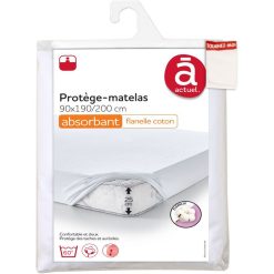 Nouveau ???? ACTUEL Protège Matelas Absorbant En Flanelle Coton TENDRESSE ????