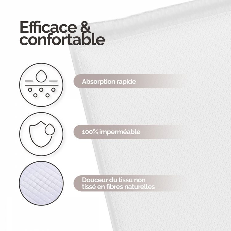 Le moins cher ???? VIVEZEN Lot De 50 Alèses Jetables, Imperméables - 60 X 90 Cm - Blanc ???? 3 Le moins cher ???? VIVEZEN Lot De 50 Alèses Jetables, Imperméables - 60 X 90 Cm - Blanc ???? – Image 3