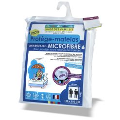 Bon marché ???? LINGE DES FAMILLES Protège-matelas Imperméable & Etirable - 100% Microfibres - Certifié Oeko-Tex® ????