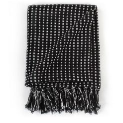 Vente flash ⌛ VIDAXL Couverture Coton A Carreaux 160 X 210 Cm Noir ???? 5 Vente flash ⌛ VIDAXL Couverture Coton A Carreaux 160 X 210 Cm Noir ???? -Today Shop unnamed file 1335