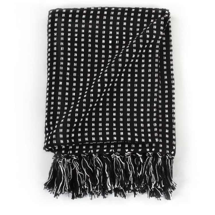 Vente flash ⌛ VIDAXL Couverture Coton A Carreaux 160 X 210 Cm Noir ???? 3 Vente flash ⌛ VIDAXL Couverture Coton A Carreaux 160 X 210 Cm Noir ???? – Image 3