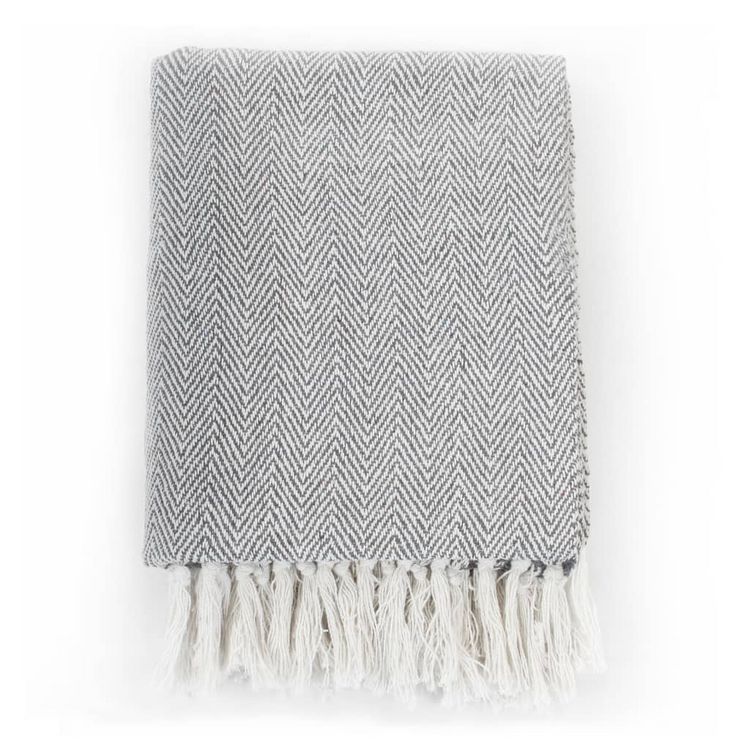 Meilleur prix ???? VIDAXL Couverture Coton A Chevrons 160 X 210 Cm Gris ???? 2 Meilleur prix ???? VIDAXL Couverture Coton A Chevrons 160 X 210 Cm Gris ???? – Image 2
