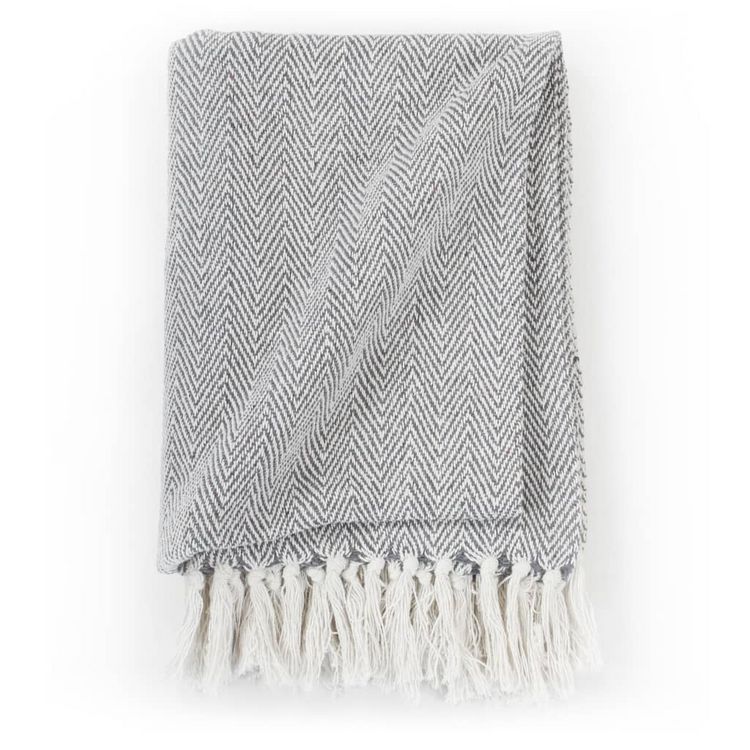 Meilleur prix ???? VIDAXL Couverture Coton A Chevrons 160 X 210 Cm Gris ???? 3 Meilleur prix ???? VIDAXL Couverture Coton A Chevrons 160 X 210 Cm Gris ???? – Image 3