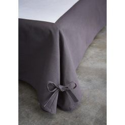 Vente flash ???? Today Cache Sommier Avec Nouettes - 140 X 190 Cm - Gris Foncé ????