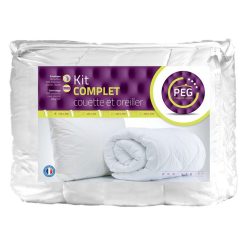 Tout neuf ⭐ PEG Pack Couette 250 G/m² + Oreiller(s) Moelleux Polyester ????