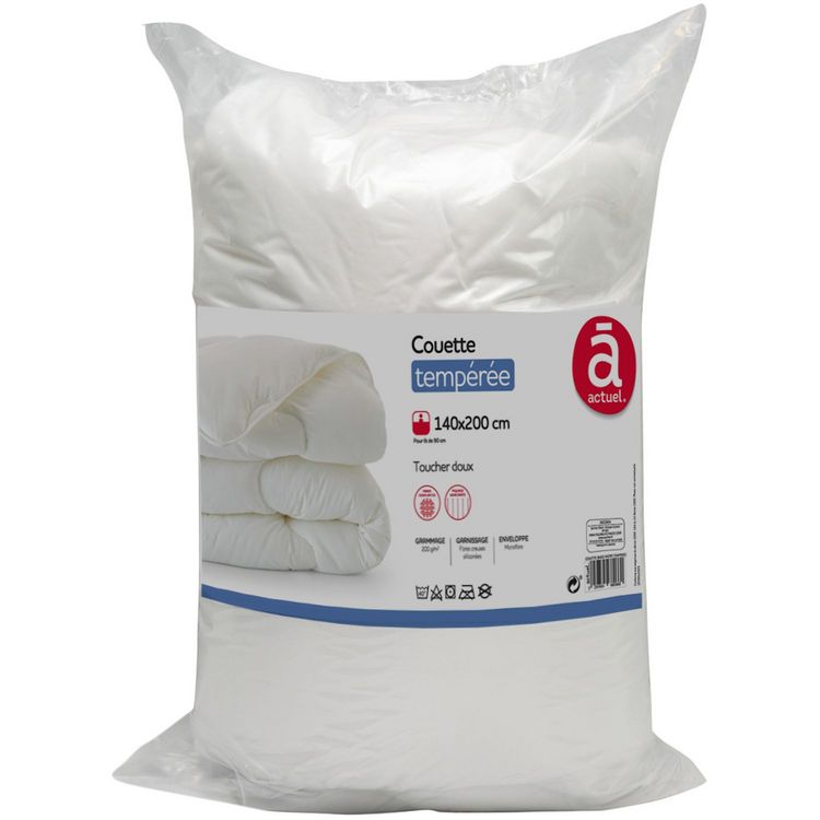 Offres ???? ACTUEL Couette Tempérée Unie En Microfibre 200 G/m² BASIC ⭐ 1 Offres ???? ACTUEL Couette Tempérée Unie En Microfibre 200 G/m² BASIC ⭐