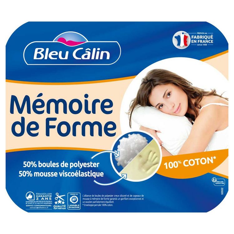 Meilleur prix ???? BLEUCALIN Oreiller Ergonomique En Coton à Mémoire De Forme MEMOFILL ???? 2 Meilleur prix ???? BLEUCALIN Oreiller Ergonomique En Coton à Mémoire De Forme MEMOFILL ???? – Image 2