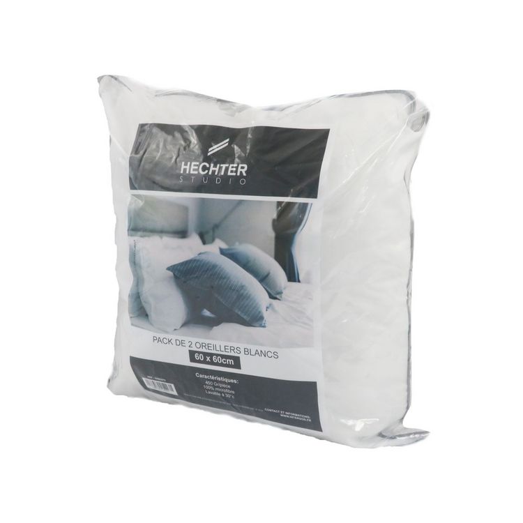 De gros ✨ HECHTER STUDIO Lot De 2 Oreillers Confort Moelleux En Microfibre 450gm ???? 1 De gros ✨ HECHTER STUDIO Lot De 2 Oreillers Confort Moelleux En Microfibre 450gm ????