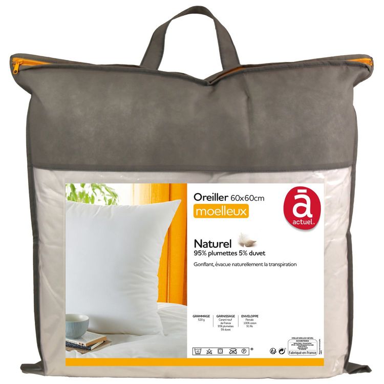 Acheter ???? ACTUEL Oreiller Moelleux Naturel En Percale De Coton CANARD NEUF DE France ⌛ 1 Acheter ???? ACTUEL Oreiller Moelleux Naturel En Percale De Coton CANARD NEUF DE France ⌛
