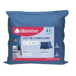 Vente flash ⌛ BLANREVE Lot De Oreillers Confort Moelleux Bicolore En Microfibre ????