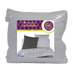 Nouveau ???? Lot De 2 Oreillers Unis En Microfibre 450 G/m² ????