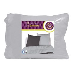 Nouveau ???? Lot De 2 Oreillers Unis En Microfibre 450 G/m² ???? -Today Shop unnamed file 496