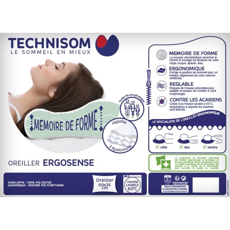 Meilleur prix ❤️ Oreiller Ergonomique ERGOSENSE ???? 2 Meilleur prix ❤️ Oreiller Ergonomique ERGOSENSE ???? – Image 2