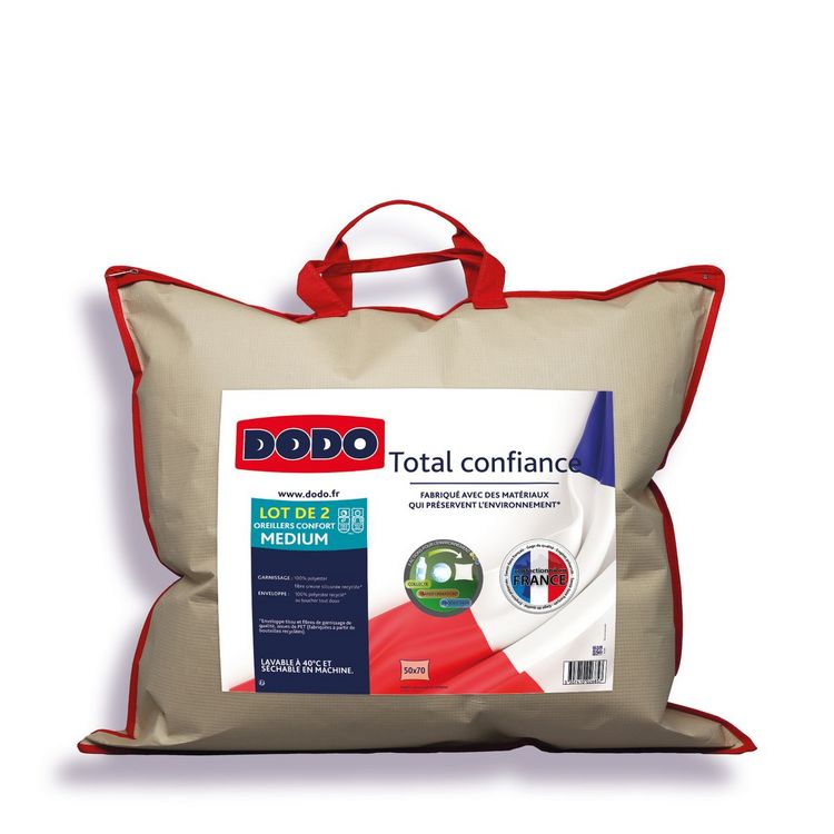 Offres ⌛ Lot De 2 Oreillers Confort Médium En Polyester Recyclé TOTAL CONFIANCE ???? 1 Offres ⌛ Lot De 2 Oreillers Confort Médium En Polyester Recyclé TOTAL CONFIANCE ????