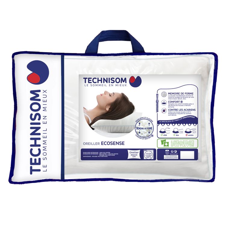 Acheter ???? Oreiller Moelleux à Mémoire De Forme ECOSENSE ???? 1 Acheter ???? Oreiller Moelleux à Mémoire De Forme ECOSENSE ????