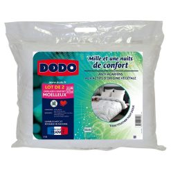 Meilleure affaire ???? DODO Lot De 2 Oreillers Moelleux En Microfibre Anti-acariens MILLE ET UNE NUITS ????