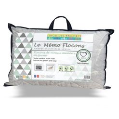 De gros ???? LINGE DES FAMILLES Oreiller à Flocons Mémoire De Forme - Soutien Moelleux - Lavable En Machine - Certifié Œko-Tex® ????