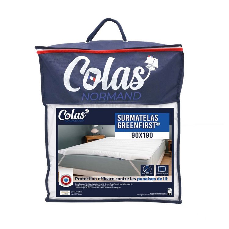 Le moins cher ???? COLAS NORMAND Surmatelas En Polycoton Traité Greenfirst Anti Punaise De Lit 500 G/m² ???? 1 Le moins cher ???? COLAS NORMAND Surmatelas En Polycoton Traité Greenfirst Anti Punaise De Lit 500 G/m² ????