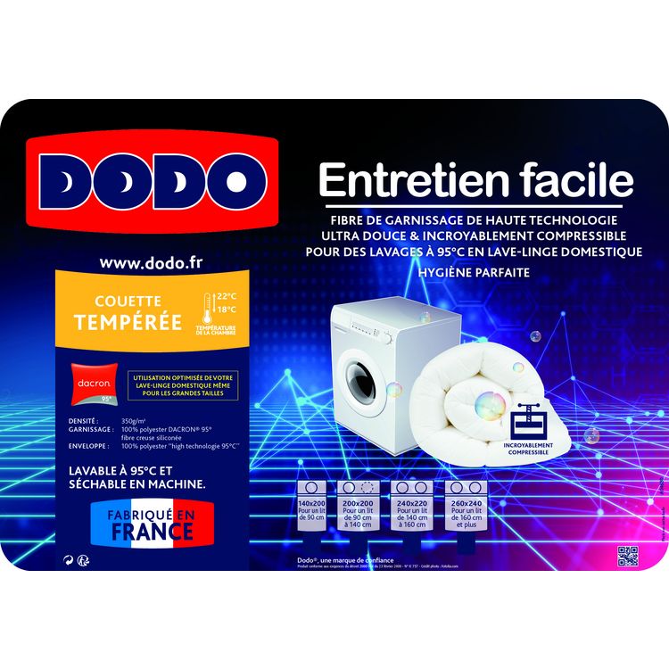 Offres ⌛ DODO Couette Tempérée Hygiène Parfaite DODO Entretien Facile ???? 2 Offres ⌛ DODO Couette Tempérée Hygiène Parfaite DODO Entretien Facile ???? – Image 2