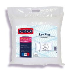 De gros ⌛ DODO Lot De 2 Oreillers Confort Moelleux En Polyester Lavable à 95°C LAV' PLUS ????