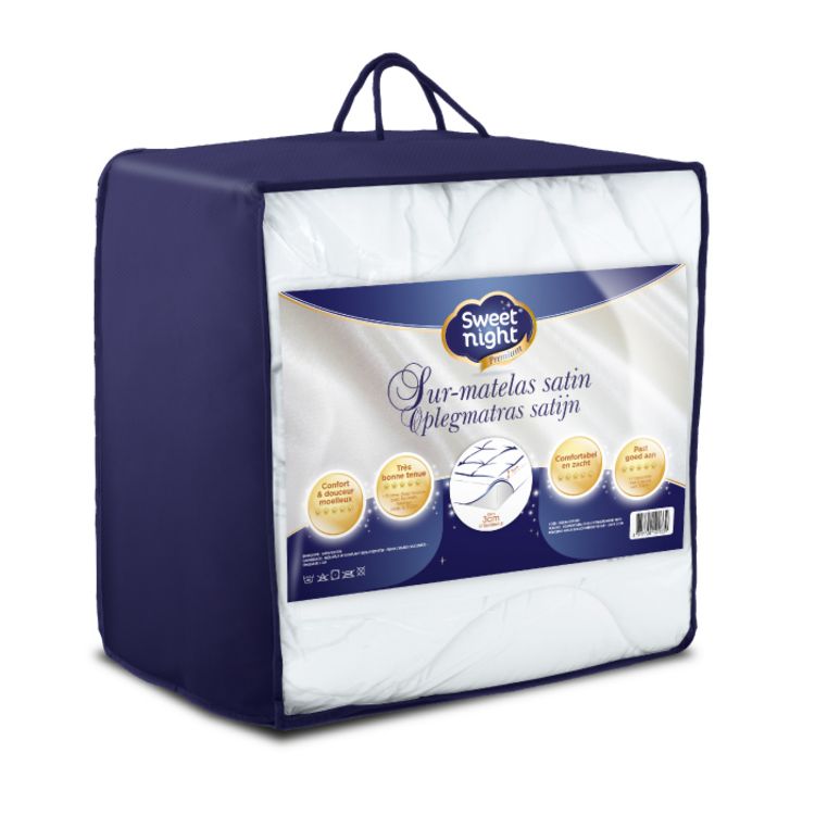 Sortie ???? Sweetnight Surmatelas Royal Satin De Coton - QUALITE HOTELLERIE DE LUXE ❤️ 1 Sortie ???? Sweetnight Surmatelas Royal Satin De Coton - QUALITE HOTELLERIE DE LUXE ❤️