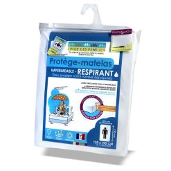 Nouveau ???? LINGE DES FAMILLES Protège Matelas Imperméable Et Respirant - Bonnet 30 Cm - Certifié Oeko-Tex® ????